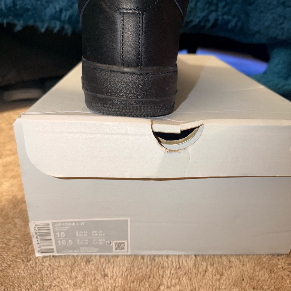 Nike Air Force One Black Athletic Shoes